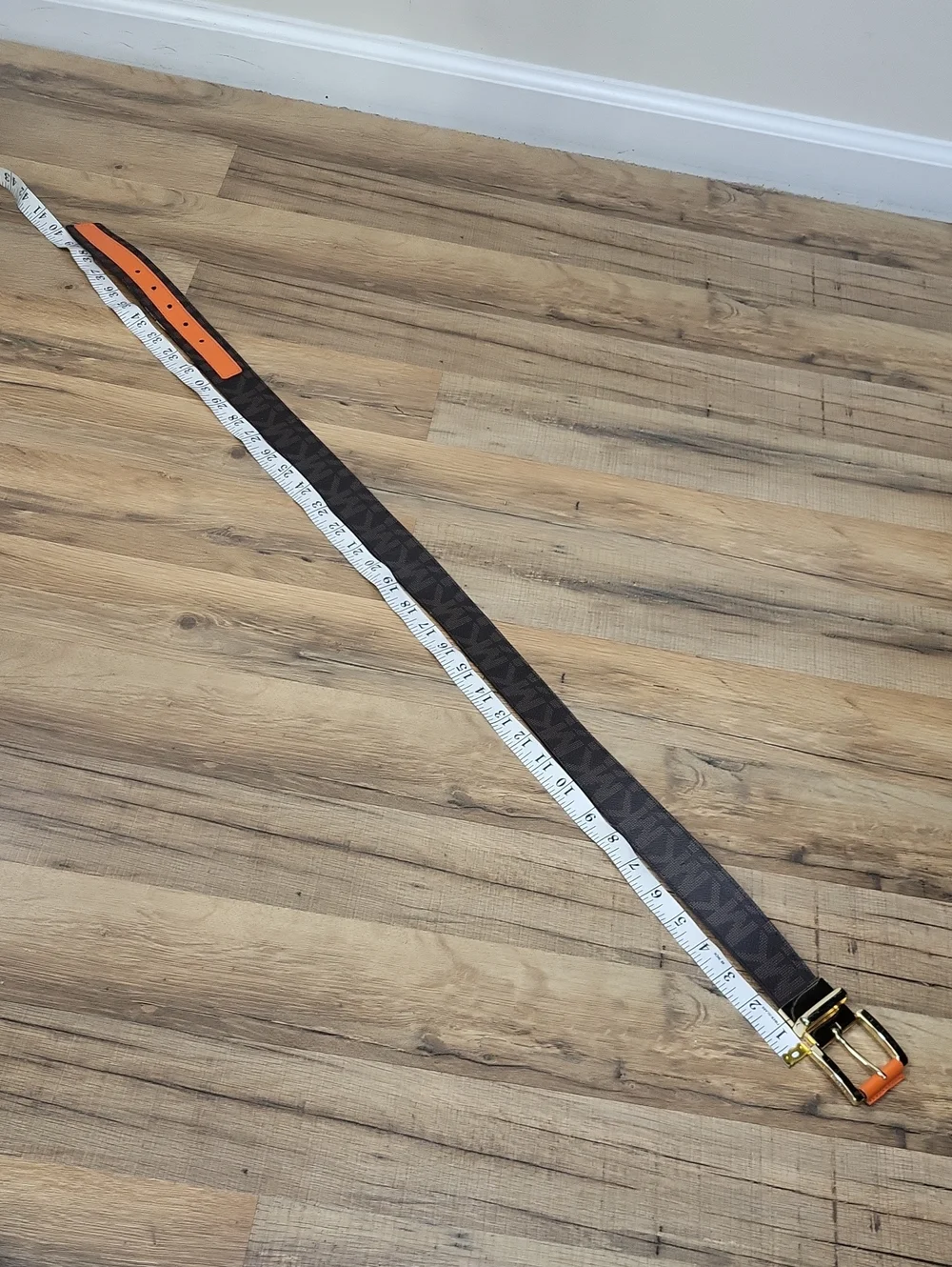 MICHAEL KORS Brown Orange Logi Reversible  Belt